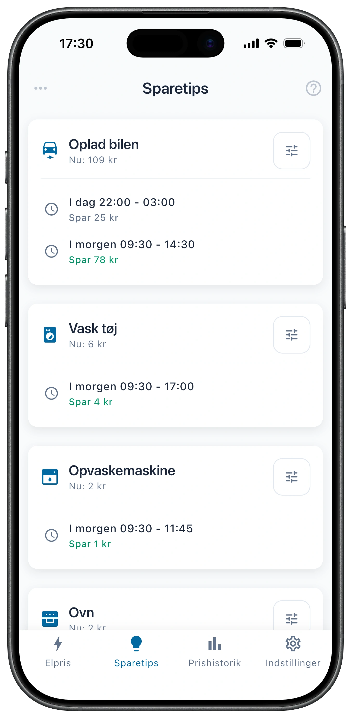 Sparetips-visning