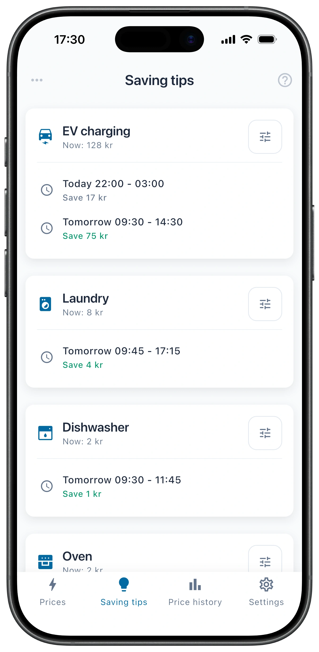 Sparello app with personalized saving tips