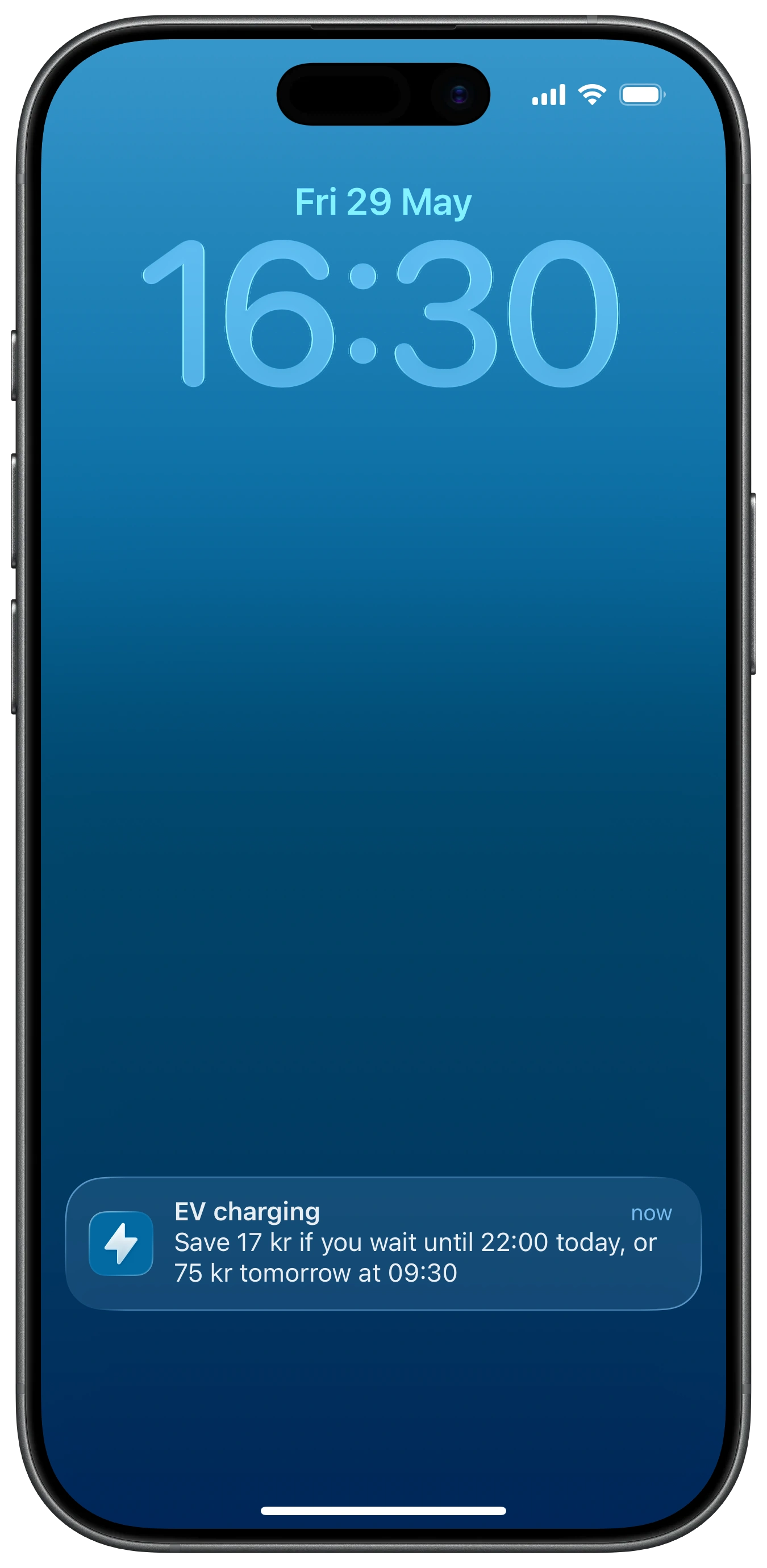 EV charging notification
