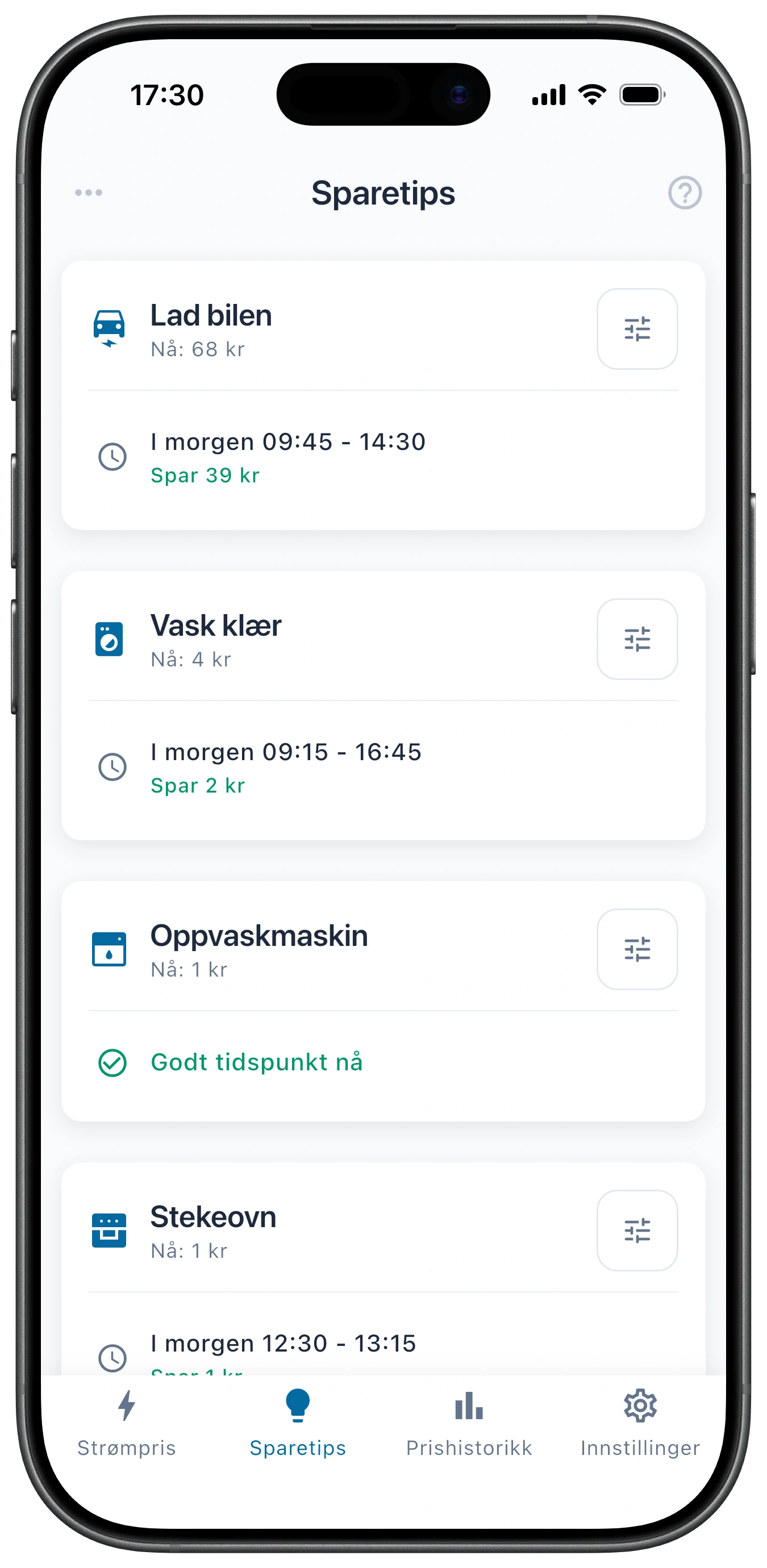 Sparello-appen med personlige sparetips